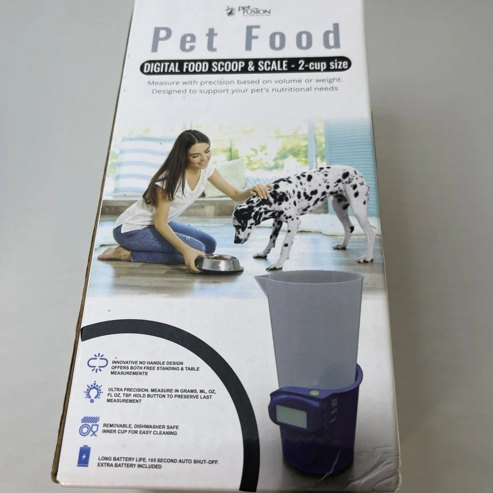 PetFusion Digital Food Scale & Scoop for Dry Dog Food & Cat Food‎ (1, 2 Cup).